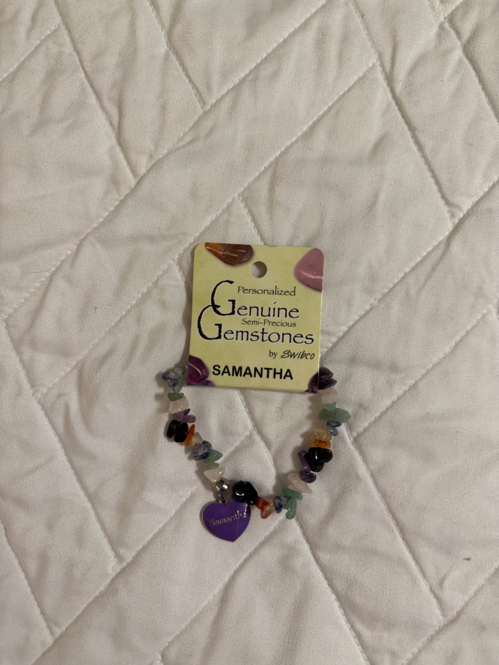 Samantha Genuine Gemstones Multicolor Chip Bracelet
